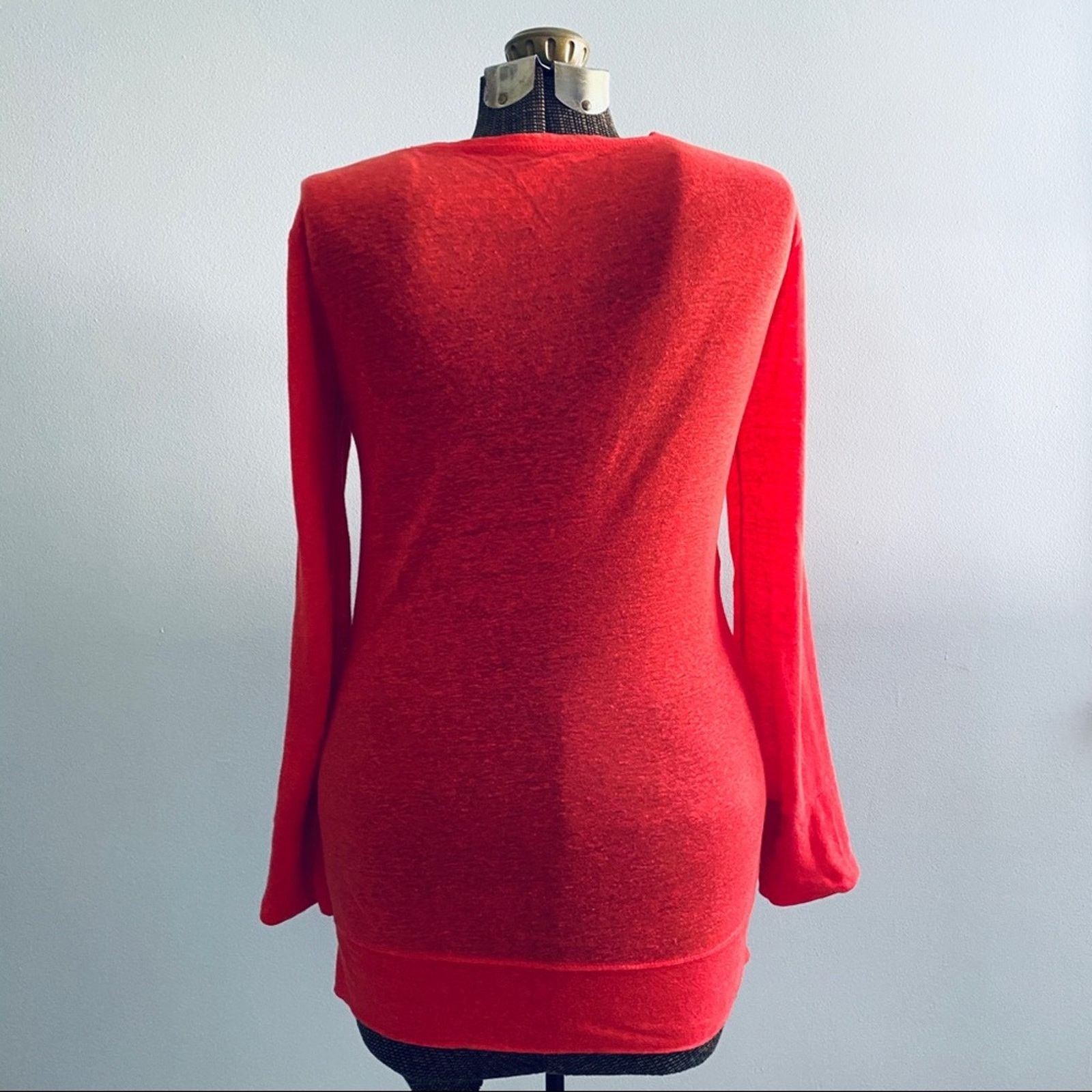 J.Crew J Crew dark orange linen long cardigan Size S / US 4 / IT 40 - 2 Thumbnail