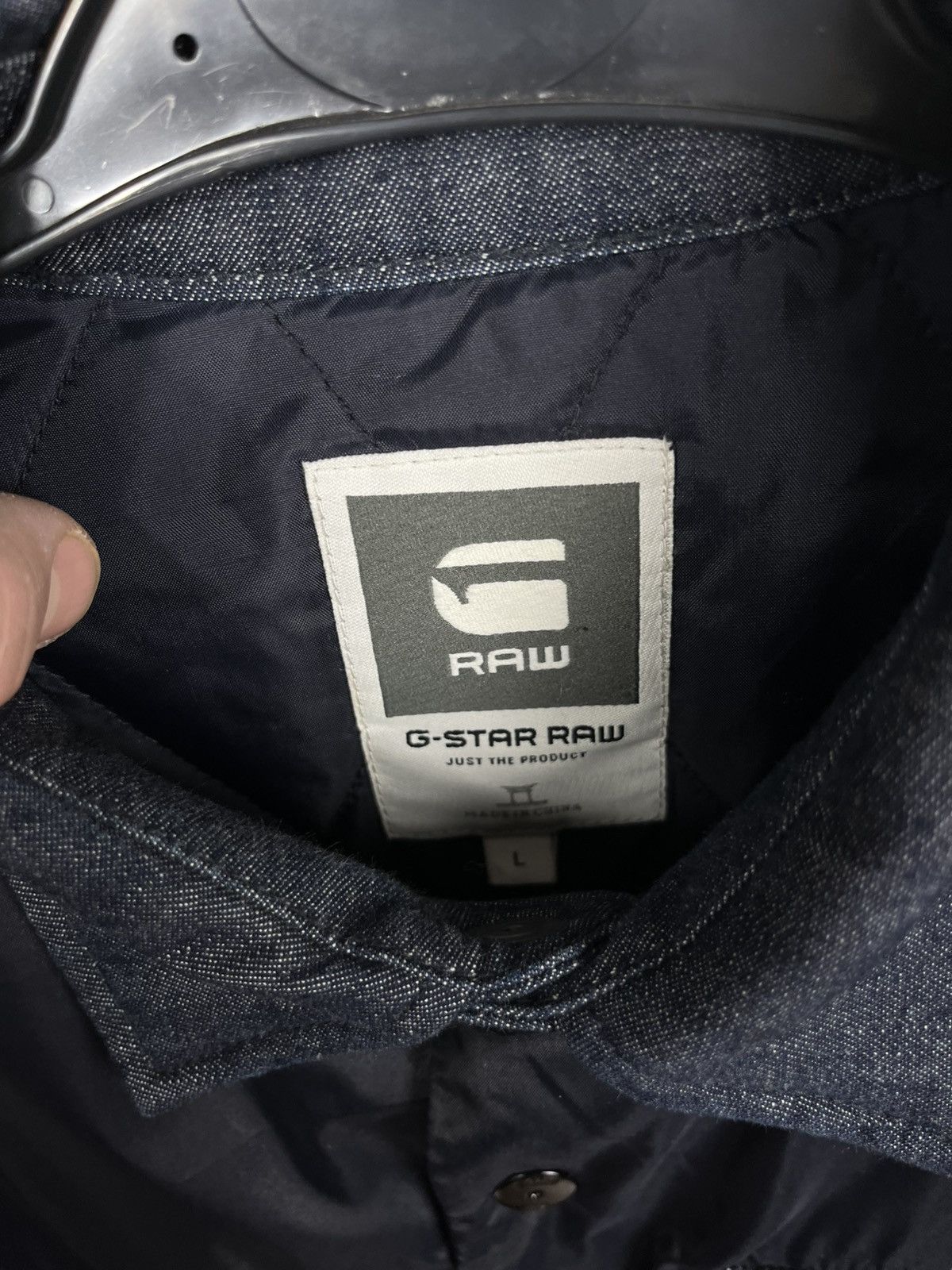G-Star G-Star RAW Quilted Overshirt Jacket Navy Blue Size L Size US L / EU 52-54 / 3 - 4 Thumbnail
