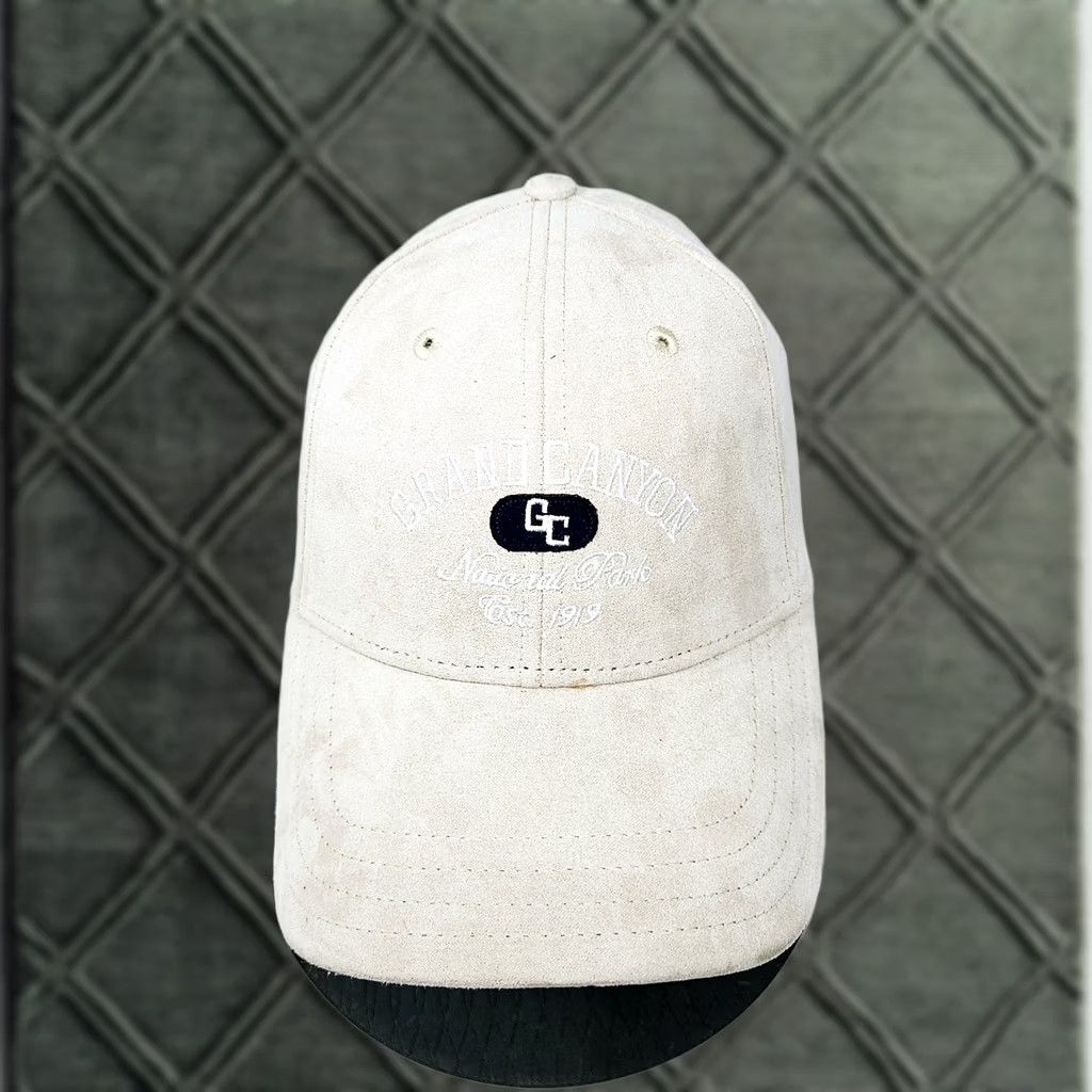 Triangl VINTAGE Triangle Baseball Cap Hat 90s Adjustable Beige One Size Men USA Outdoor 90s FAST SHIPPING Size ONE SIZE - 1 Thumbnail