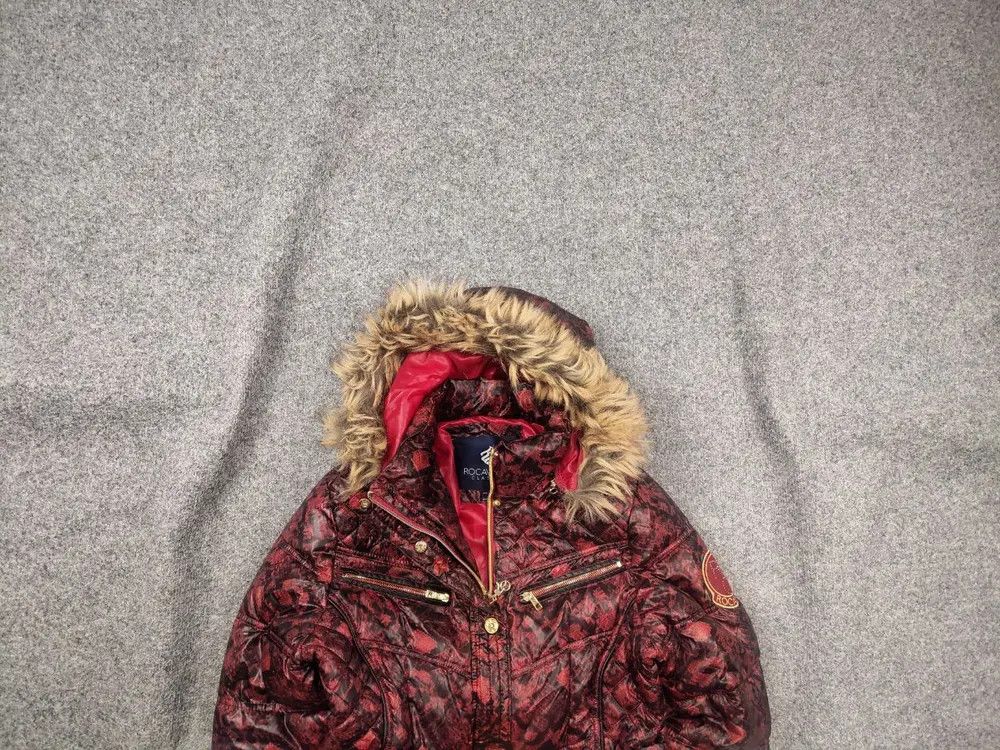 Rocawear Vintage Rocawear Y2K Style red pattern Fur Hoodie Jacket LGB Size L / US 10 / IT 46 - 1 Thumbnail