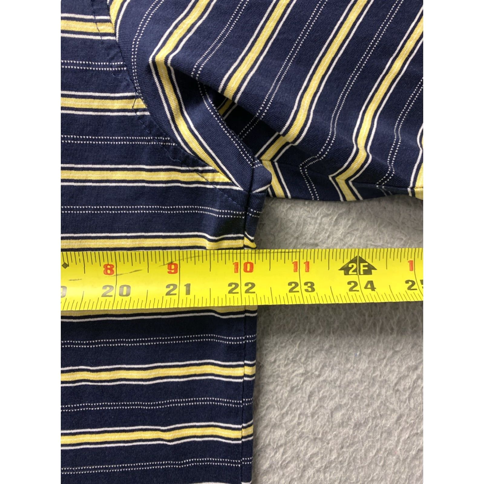 Faconnable VINTAGE Faconnable Polo Shirt Men’s M Cotton Striped 90s Golf Casual Navy Yellow Size US M / EU 48-50 / 2 - 4 Thumbnail