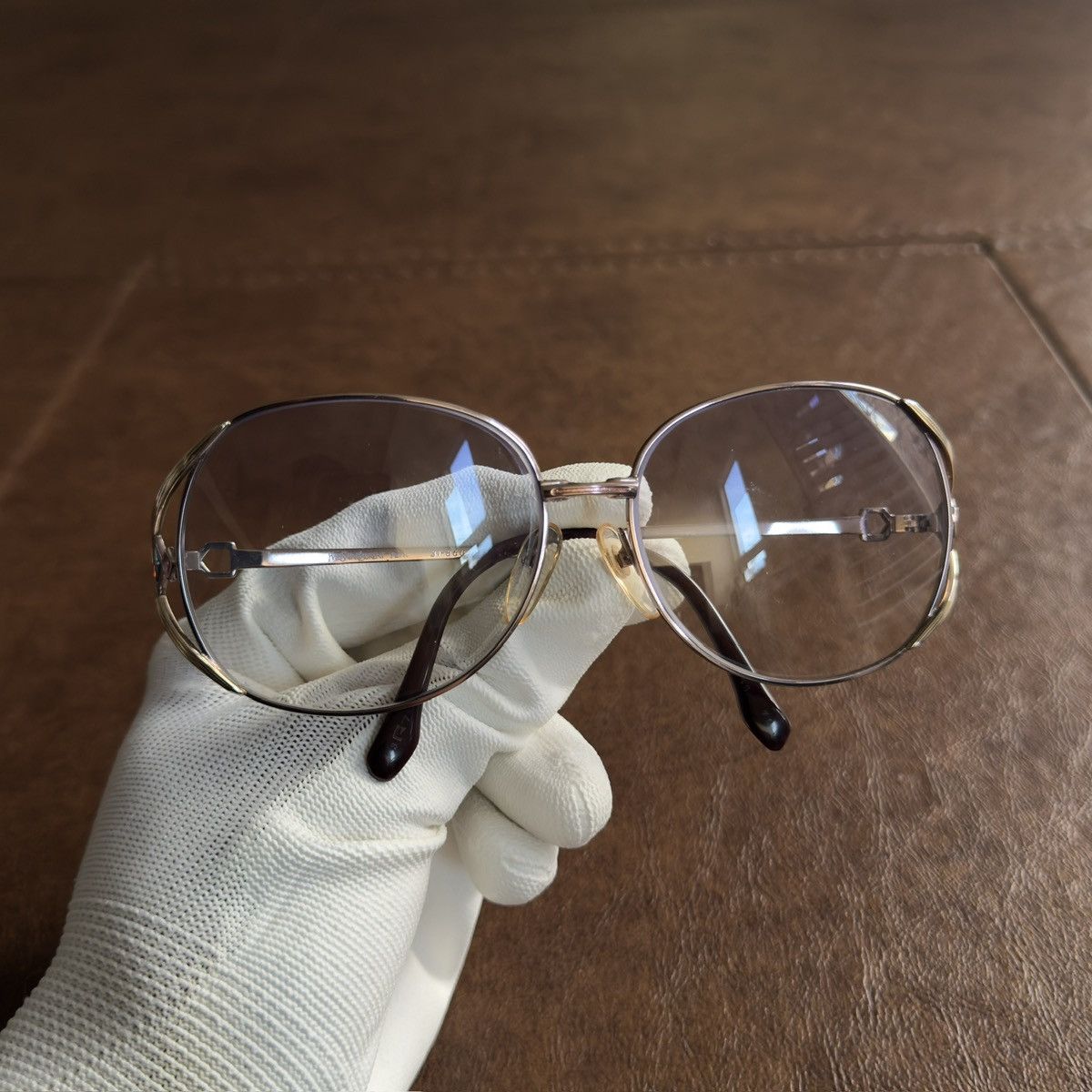 Yves Saint Laurent 2000s Stained Glass Openwork Blue Light Tint Glasses Size ONE SIZE - 12 Thumbnail