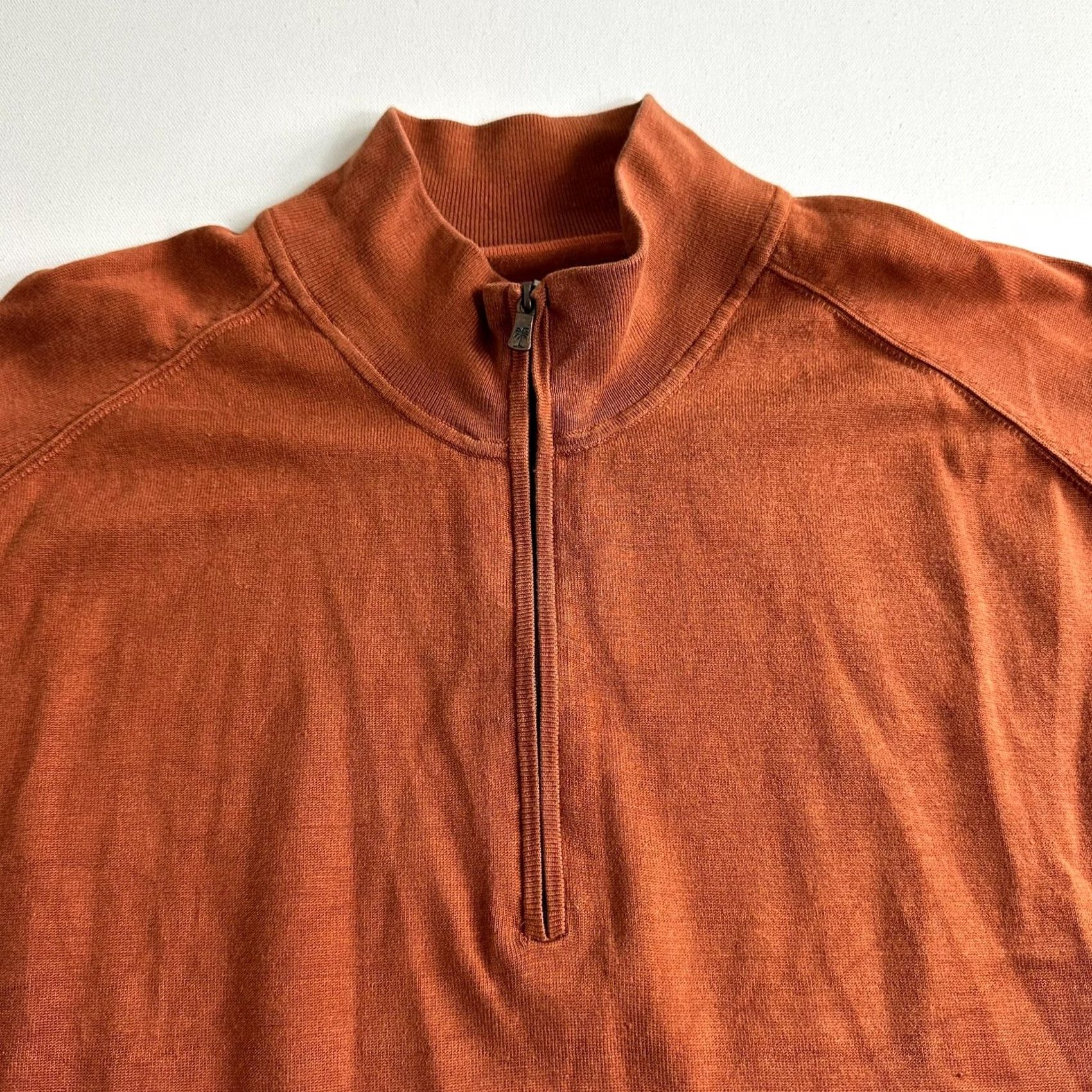 Tommy Bahama Tommy Bahama 1/4 Zip Sweater Mens XL Silk Blend Long Sleeve Orange Preppy Pullover Knit Casual Cardigan? Size US XL / EU 56 / 4 - 3 Thumbnail