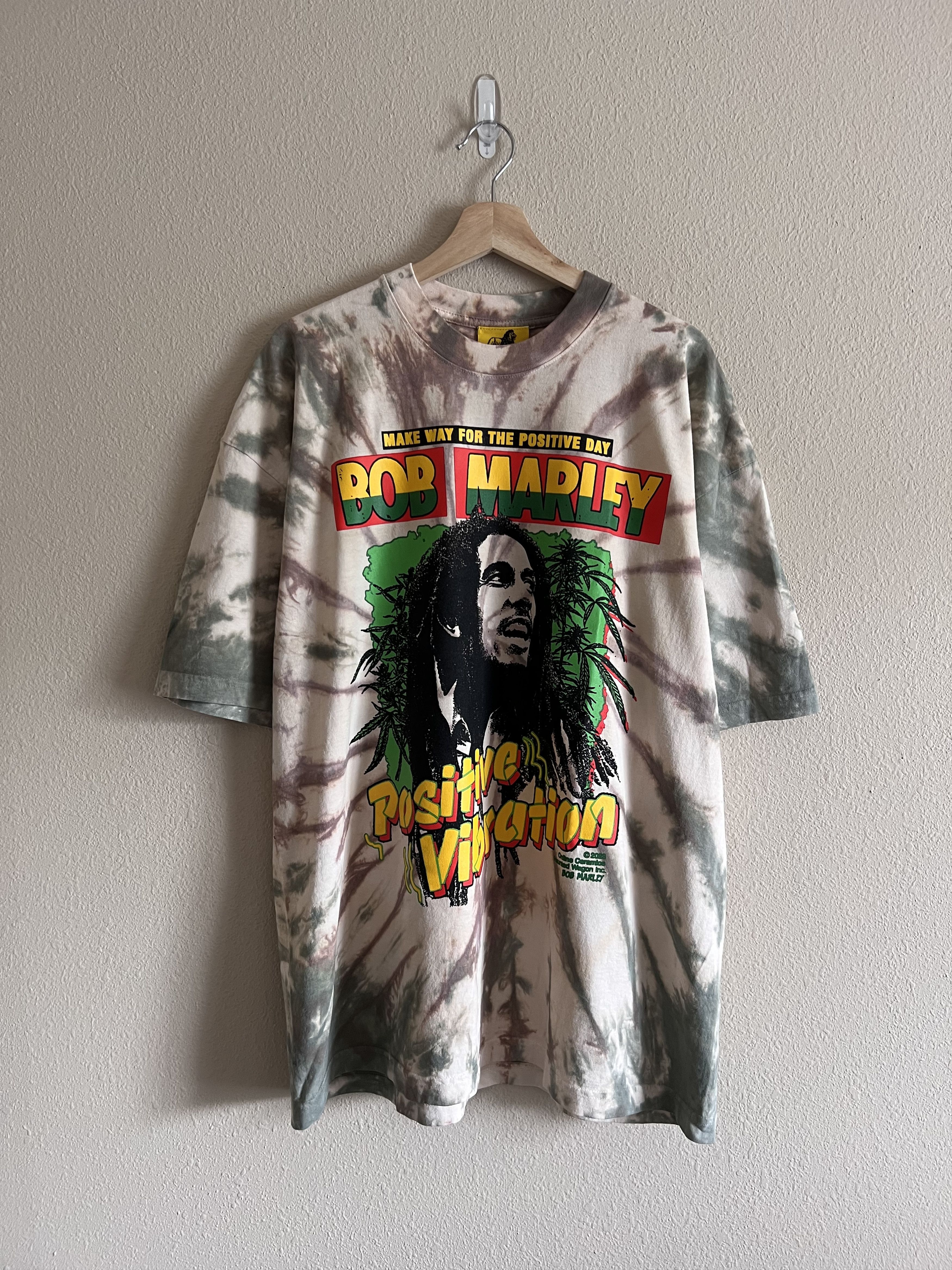 Image of Bob Marley Positive Vibration Tee in Tie Dye, Men's (Size XL)