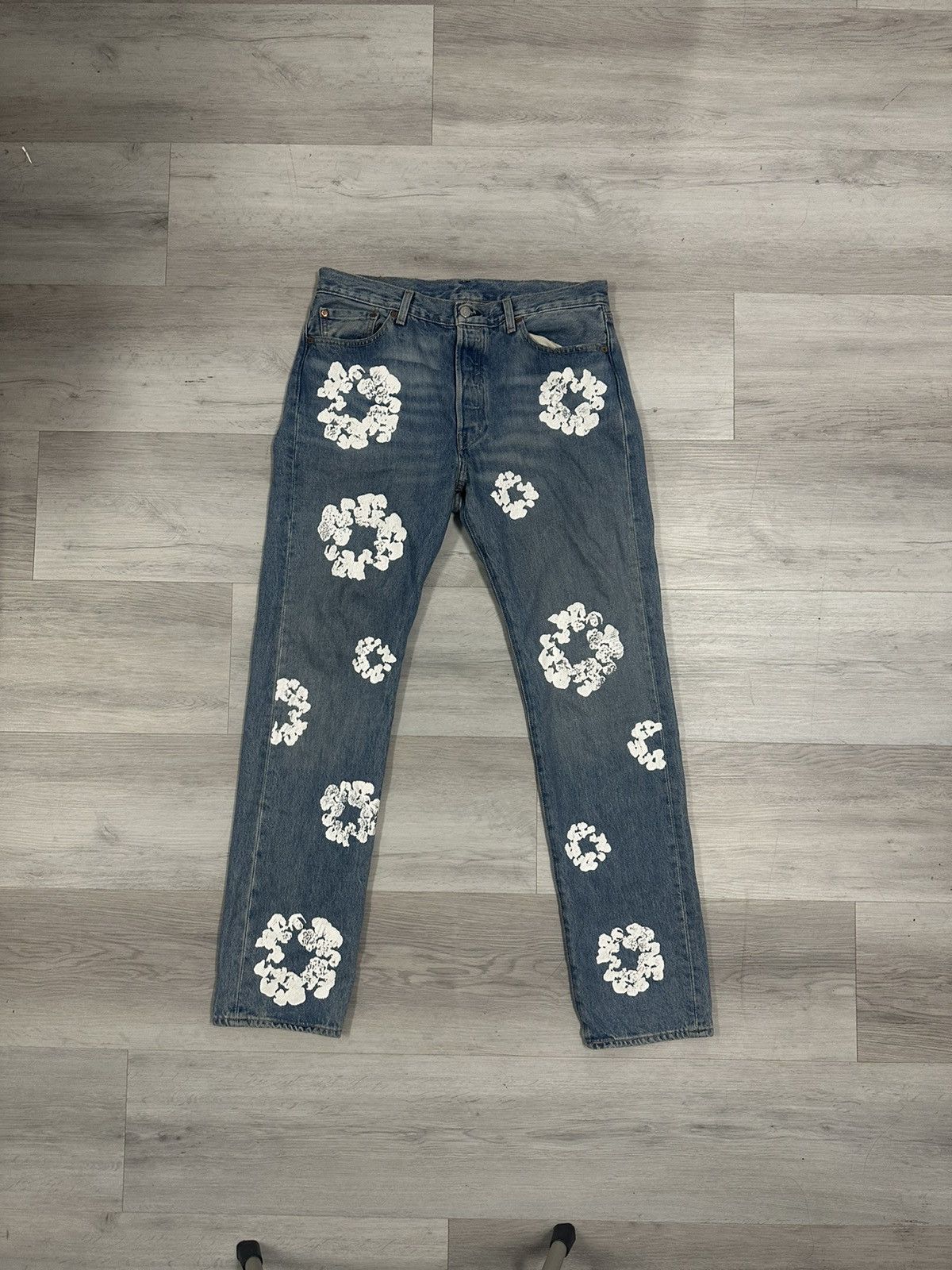 image of Denim Tears Pants in Blue, Men's (Size 34)