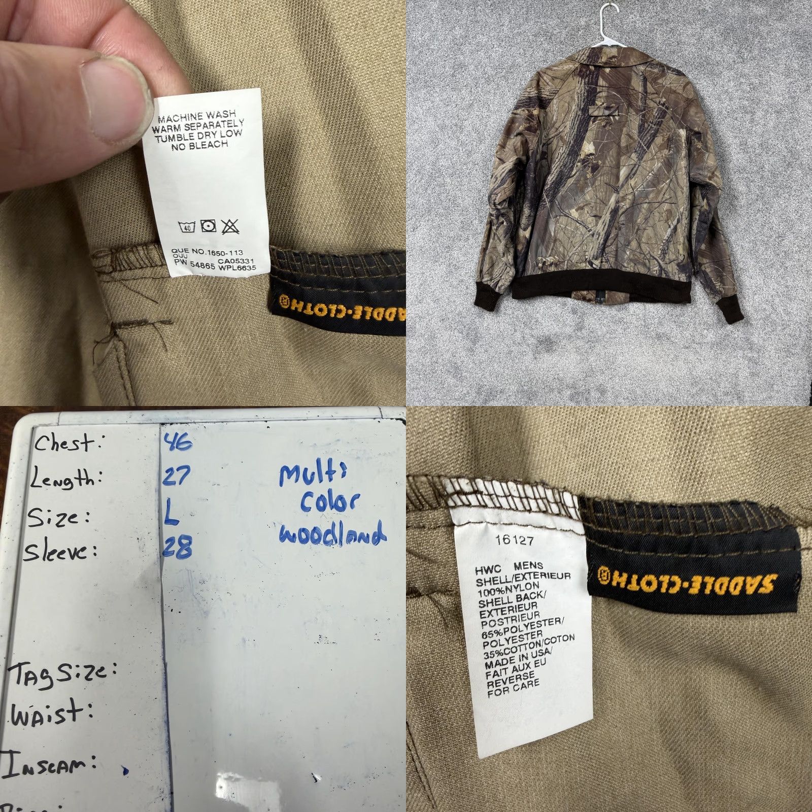 Vintage VTG Woolrich Hunting Jacket Mens L Realtree Hardwoods Camouflage Bomber USA Made Size US L / EU 52-54 / 3 - 9 Thumbnail