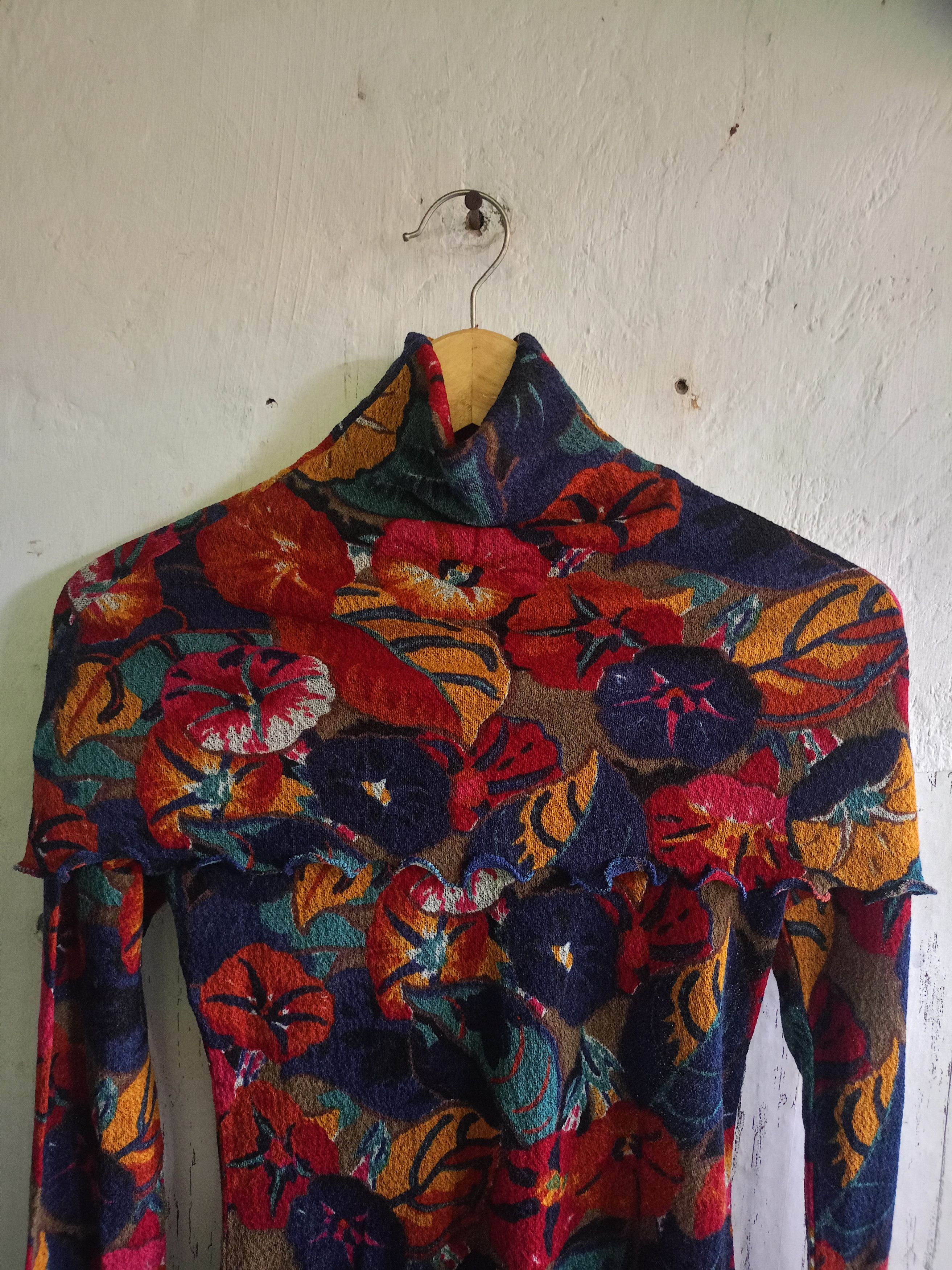 Vintage Kenzo Paris Mesh Multi colour Long Sleeve Size M / US 6-8 / IT 42-44 - 4 Thumbnail