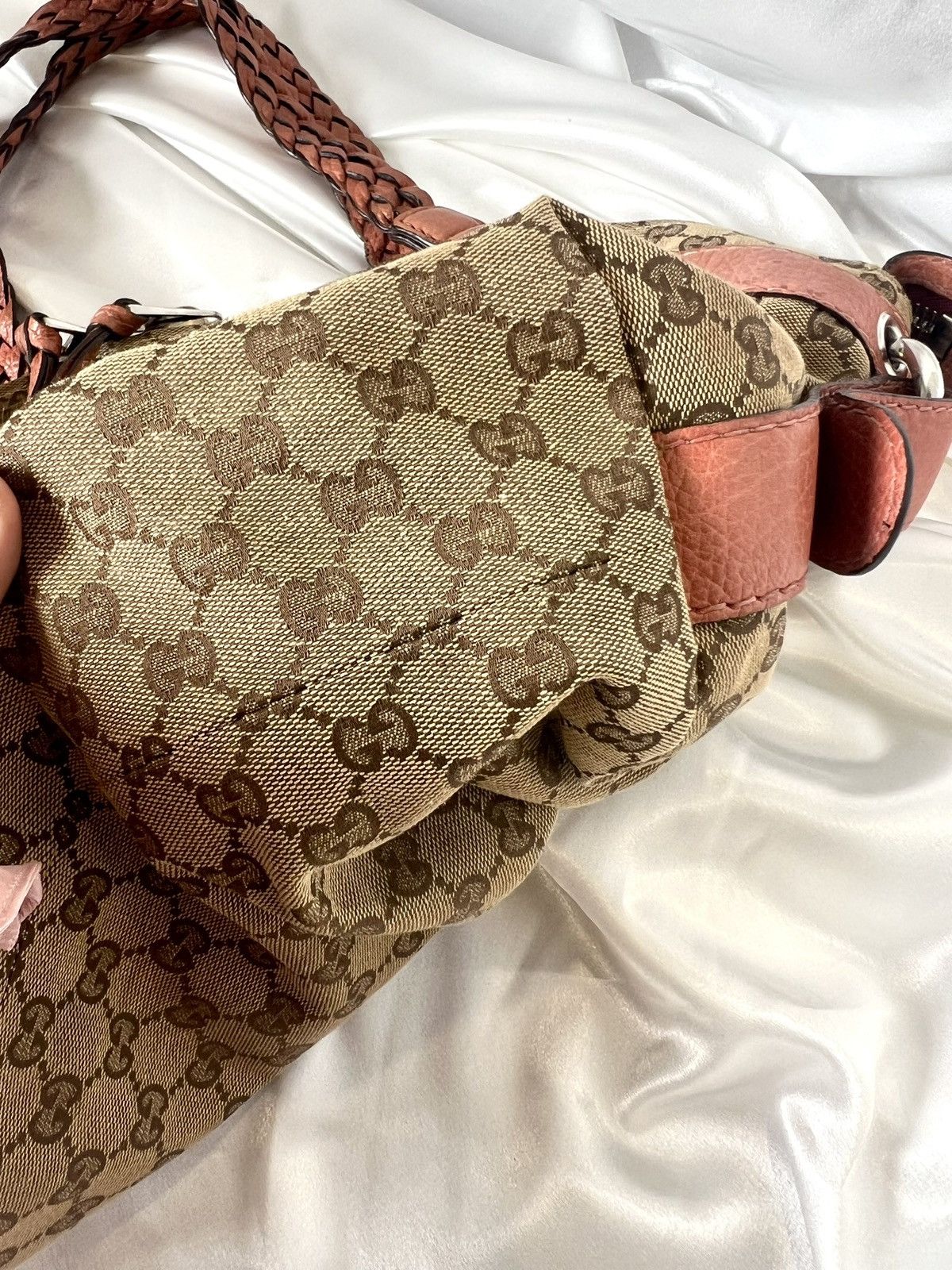 Gucci GUCCI GG Canvas & Leather Bamboo Bar Shoulder Bag Size ONE SIZE - 9 Thumbnail