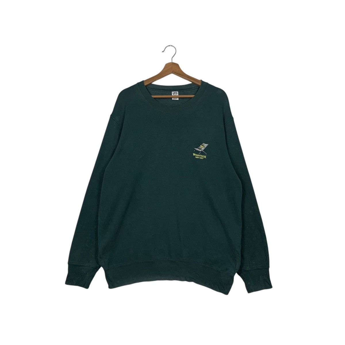 Peanuts PEANUTS SNOOPY Woodstock Green Sweatshirt #2631-C118 Size US XL / EU 56 / 4 - 3 Thumbnail