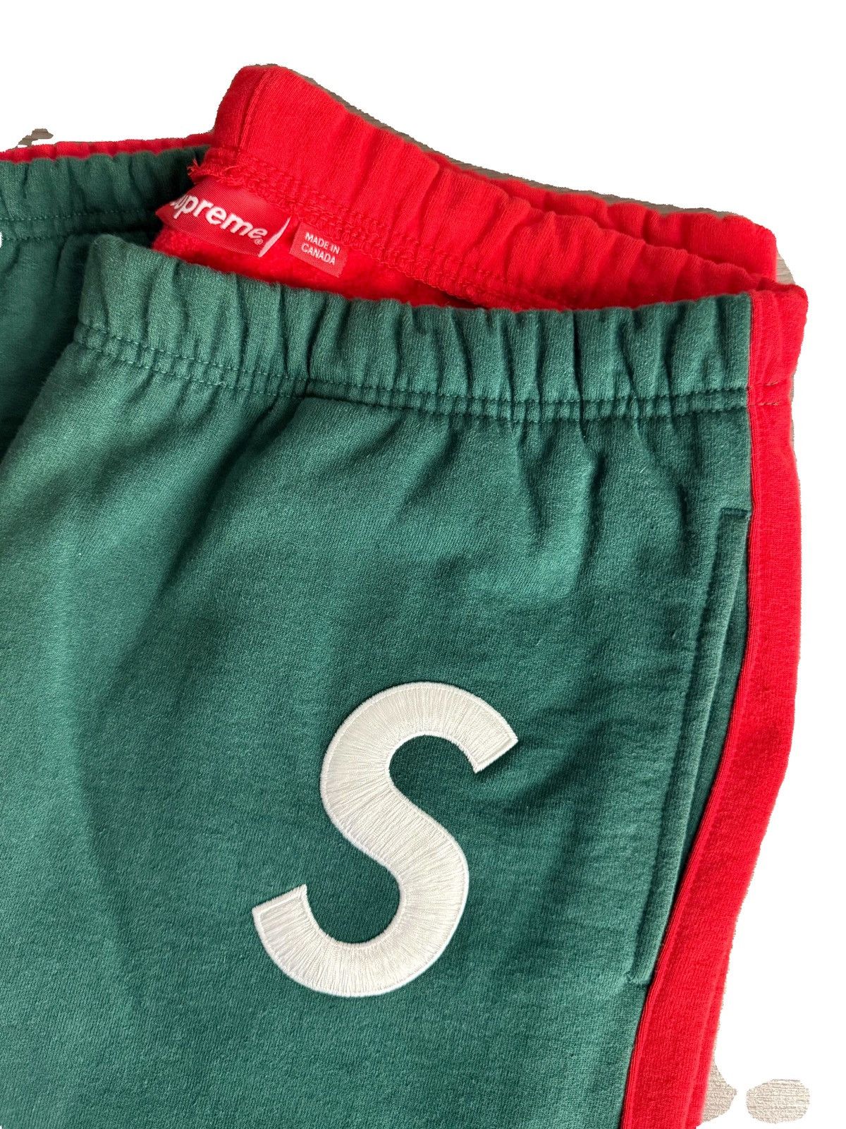 Supreme Supreme split S logo sweat pant green and red Size US 36 / EU 52 - 2 Thumbnail