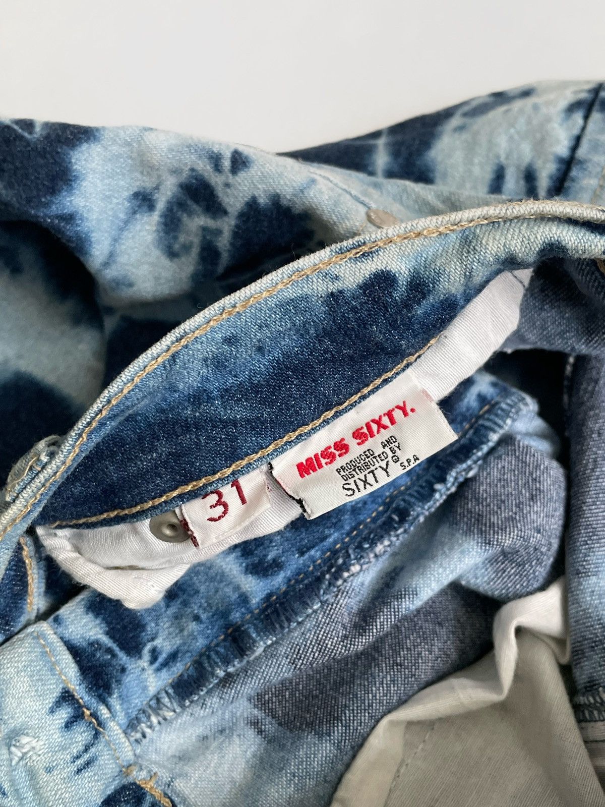Miss Sixty × Vintage Vintage Miss Sixty tie-dye denim pants 2000s Size 26" / US 2 / IT 38 - 10 Thumbnail