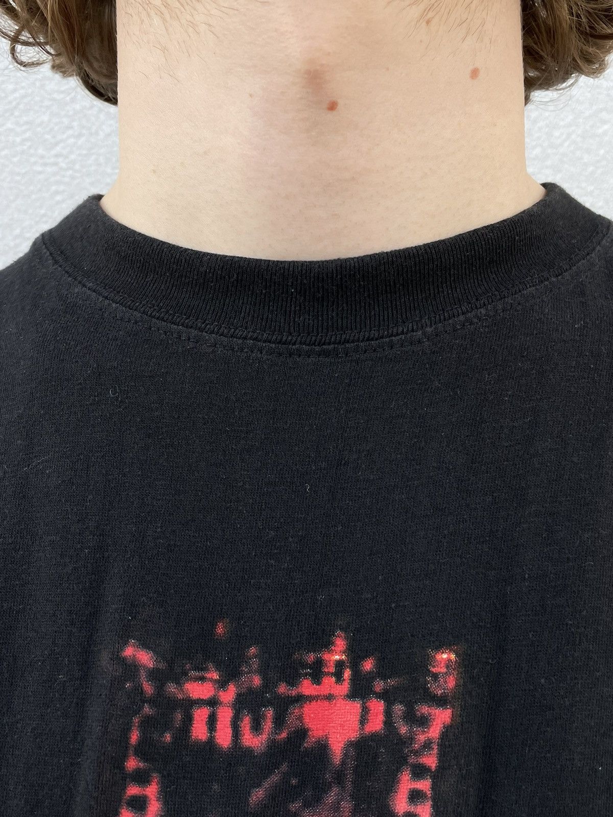 Band Tees × Vintage 00s Vintage Rammstein Flame Logo T-Shirt In Black Size US L / EU 52-54 / 3 - 4 Thumbnail