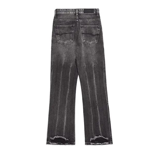 Japanese Brand Washed distressed wide-leg loose-fitting ripped jeans Size US 32 / EU 48 - 8 Thumbnail