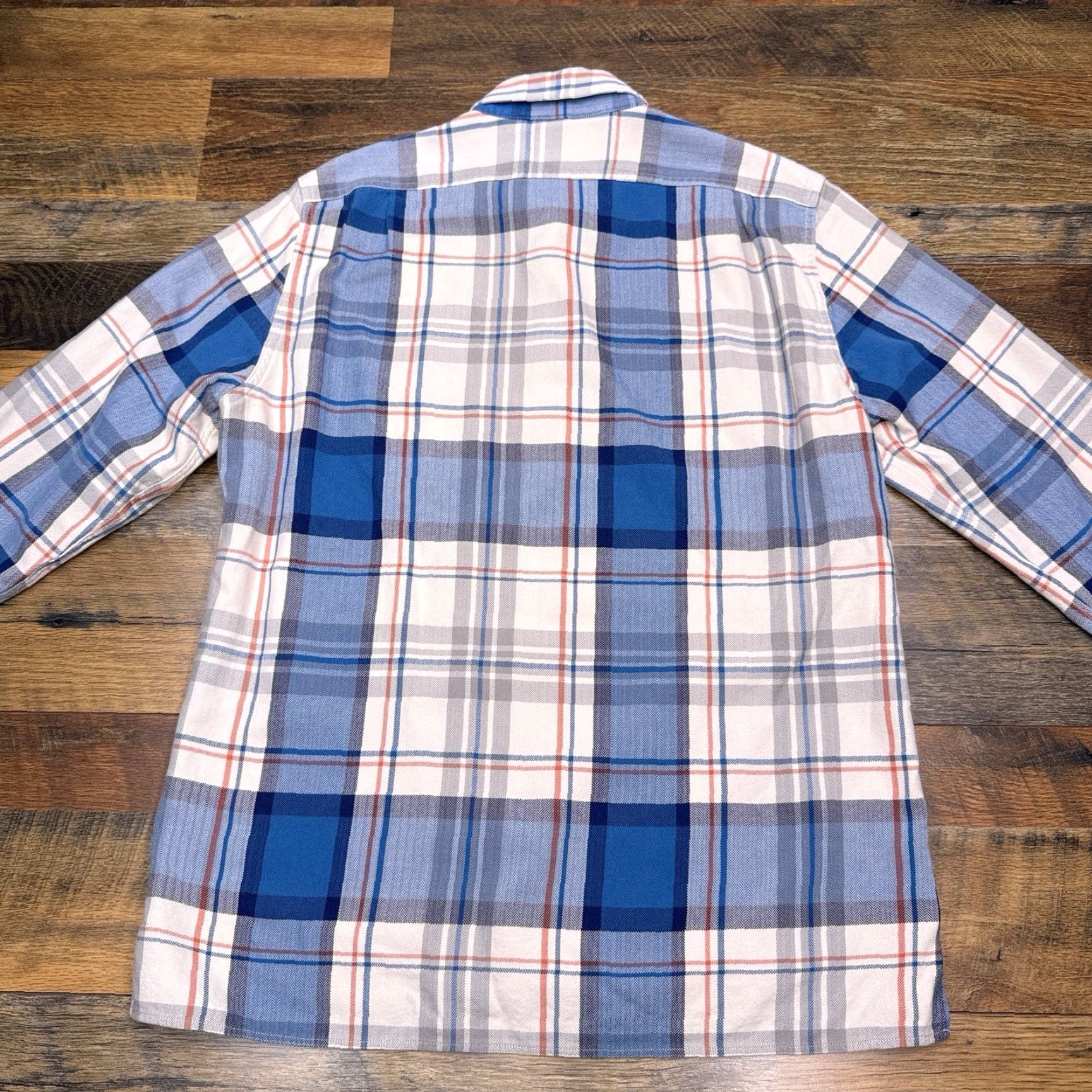 J.Crew J.CREW Shirt Mens M Button-Up Flannel Plaid Long Sleeve Blue Cotton Pocket Vintage? No. Size US M / EU 48-50 / 2 - 3 Thumbnail