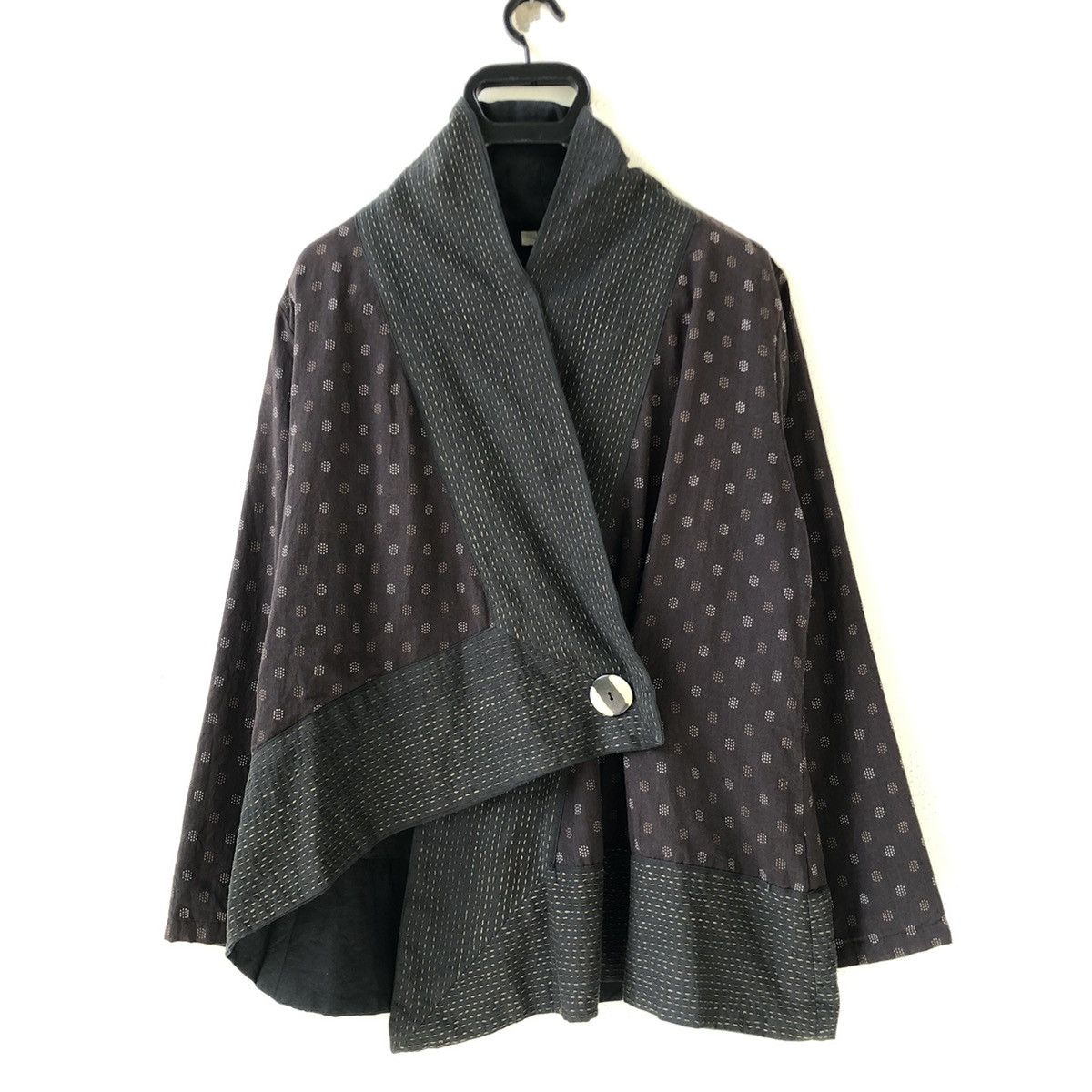 ANTENNE TROIS Kimono Style Woven 2 Layer jacket