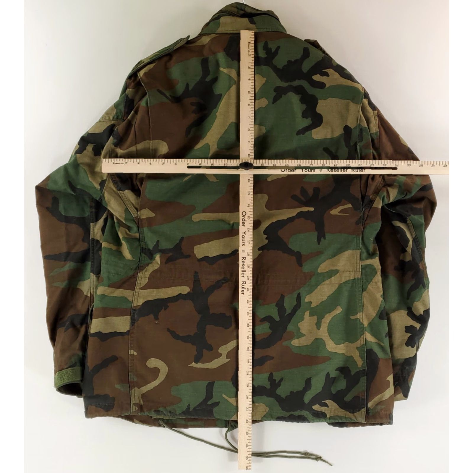 Vintage US Army M65 Jacket Woodland Camo Full Zip Cold Weather Mens LT Long Jacket Size US L / EU 52-54 / 3 - 7 Thumbnail