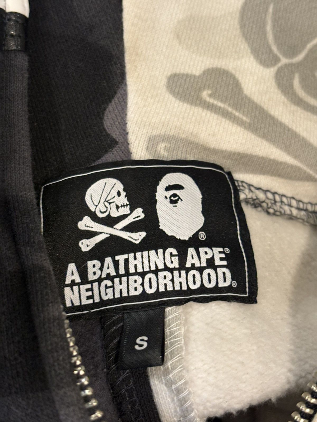 Bape × Neighborhood Bape Neighborhood Split Gray Zip Hoodie Size Small Size US S / EU 44-46 / 1 - 4 Thumbnail