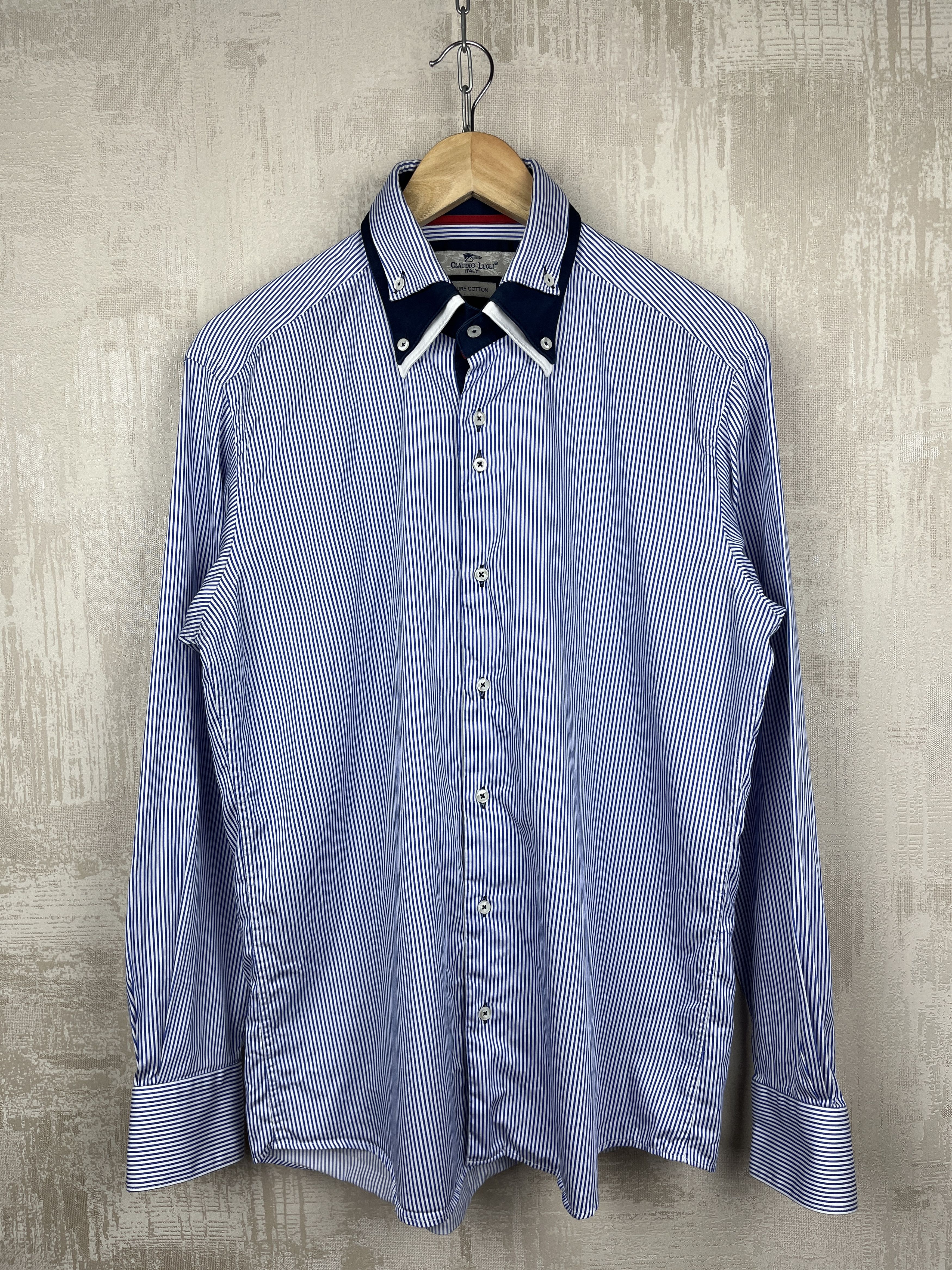 Other Claudio Lugli Striped Long Sleeve Shirt Size US L / EU 52-54 / 3 - 2 Thumbnail