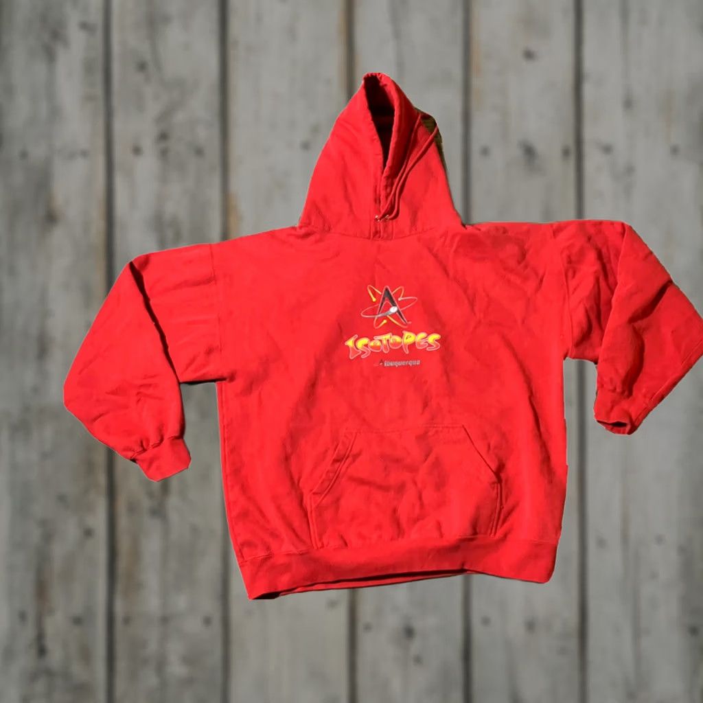Vintage VINTAGE 90s Albuquerque Isotopes Baseball Hoodie Mens XL Red Size US XL / EU 56 / 4 - 1 Thumbnail