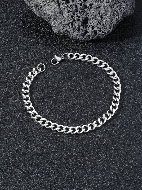 Archival Clothing x Jewelry Bracelet Minimalist Silver Casual Bracelet Drill, Men's