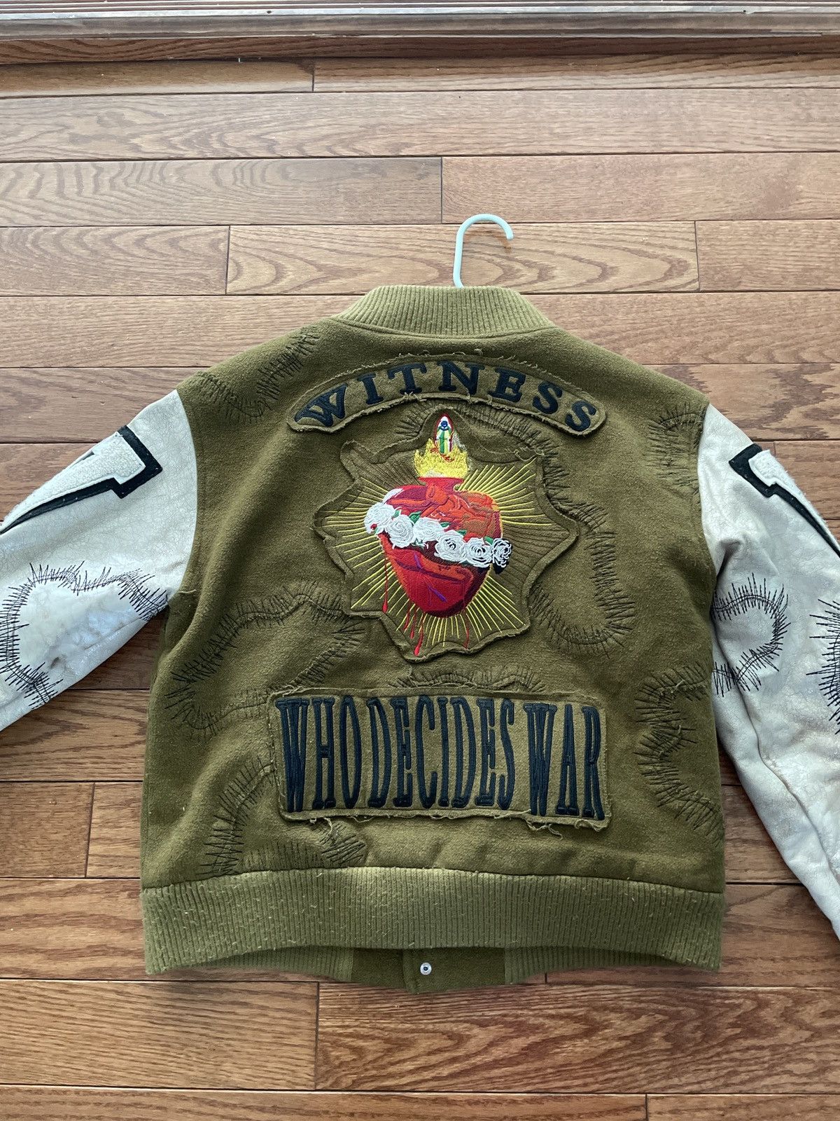 Who Decides War Who Decides War Mens Varsity Jacket Size US M / EU 48-50 / 2 - 2 Thumbnail