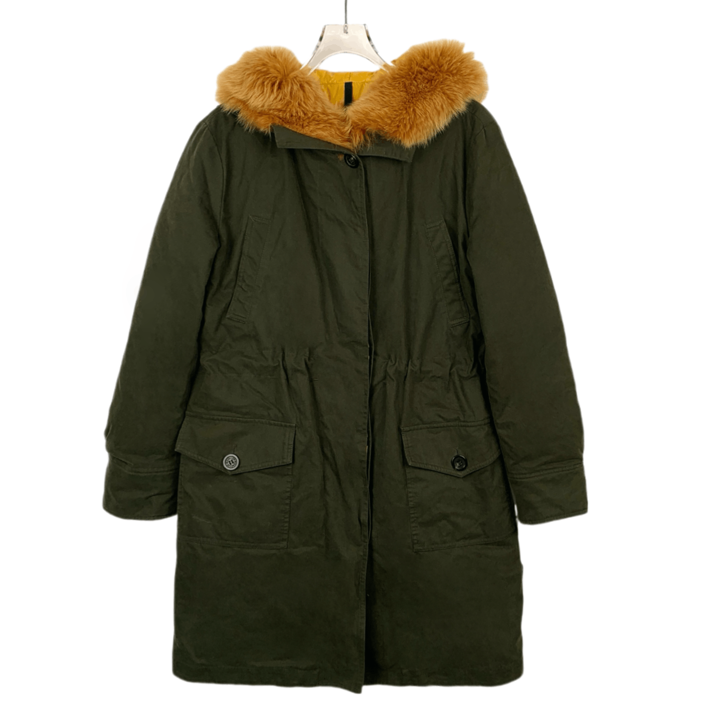 Moncler Moncler green fur hooded down jacket Size XS / US 0-2 / IT 36-38 - 1 Thumbnail