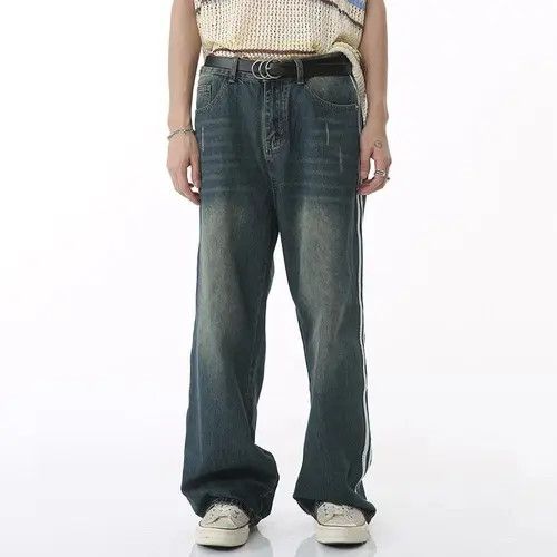 Jean Casual Blue Baggy Jeans Size US 33 - 4 Thumbnail