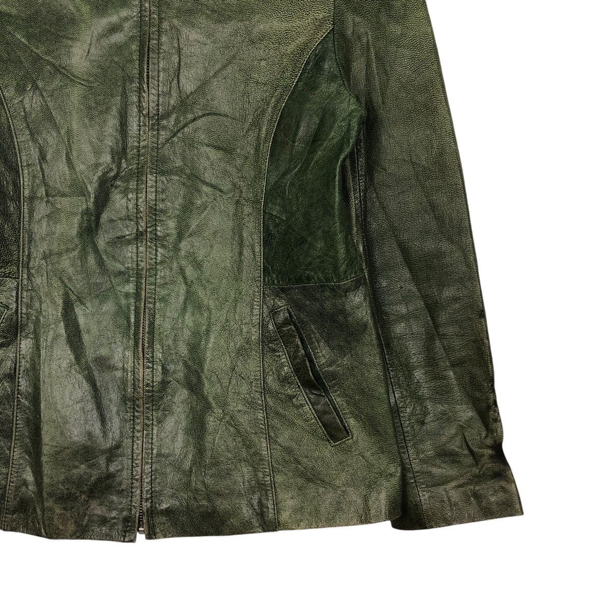 Japanese Brand 🔥VINTAGE BIKER CROPPED LEATHER JACKET BANANA REPUBLIC Size US M / EU 48-50 / 2 - 7 Thumbnail