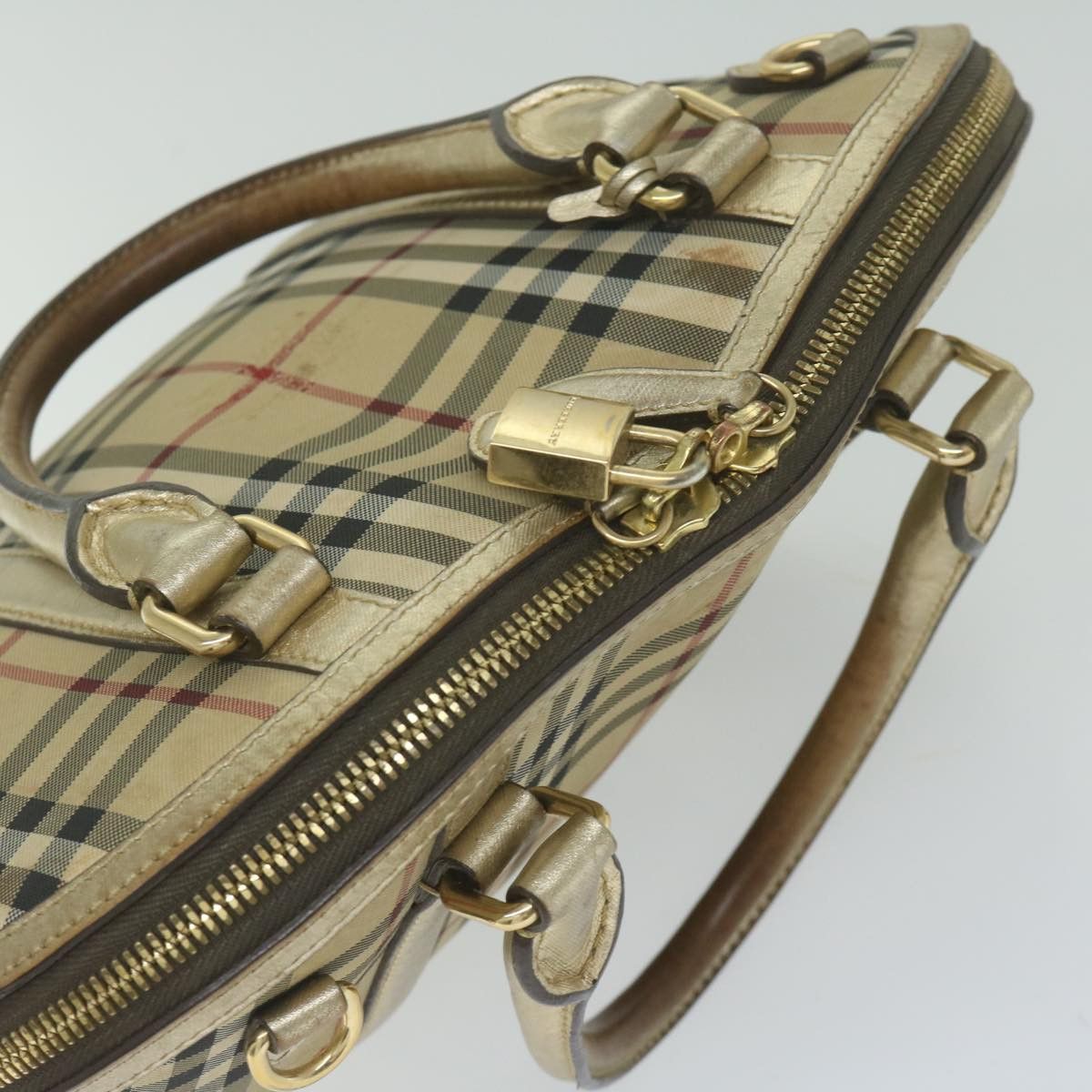 Burberry Burberry Nova Check Hand Bag Nylon Canvas Beige Size ONE SIZE - 6 Thumbnail
