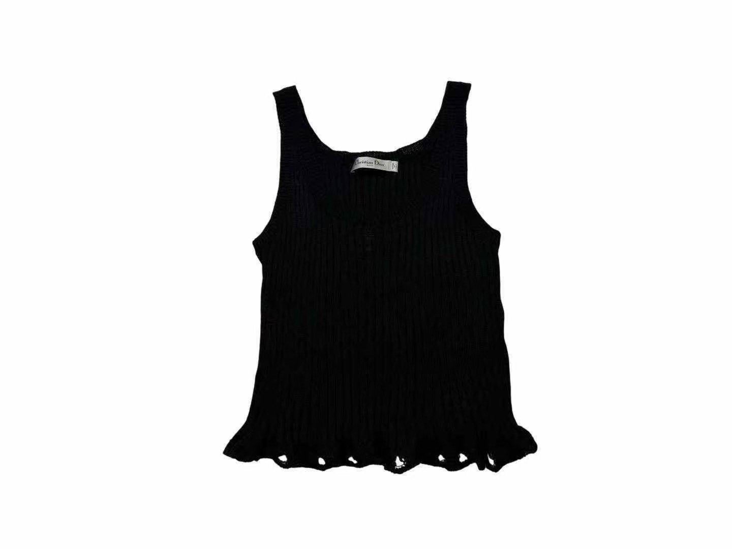 Dior Dior Black Embroidered Bee Knit Vest Size US S / EU 44-46 / 1 - 1 Thumbnail