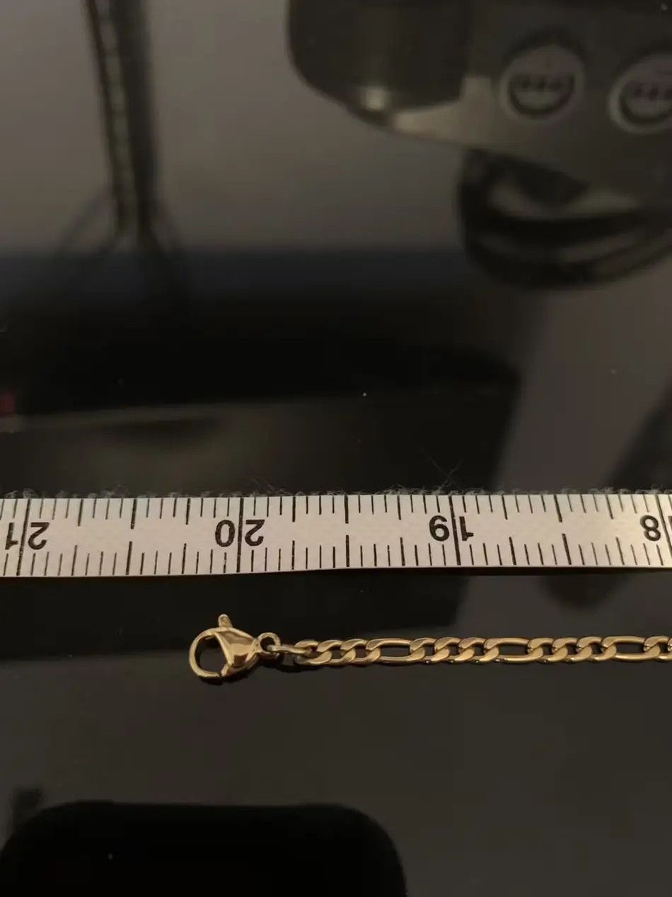 Vintage Stainless Steel Figaro Chain Size ONE SIZE - 3 Thumbnail