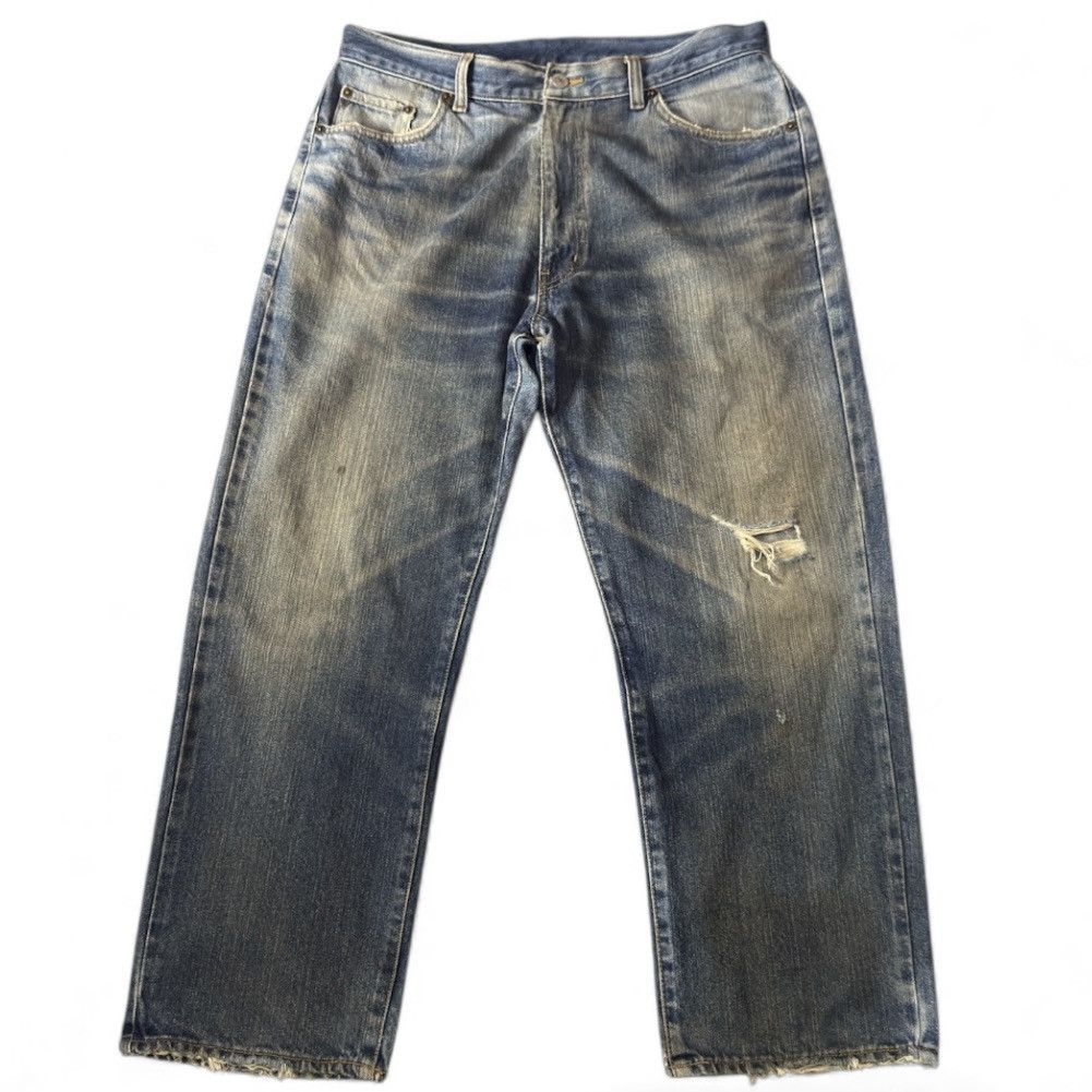 Warehouse Vintage 90s Japanese Denim Warehouse Dirty Destroyed Denim Size US 34 / EU 50 - 1 Thumbnail