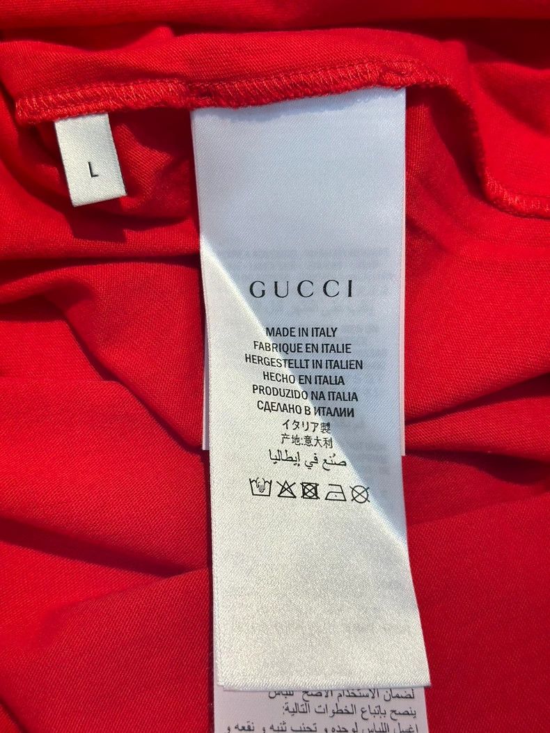 Gucci Gucci Red logo loose T-shirt top 2501-Nextarrow Size US L / EU 52-54 / 3 - 5 Thumbnail
