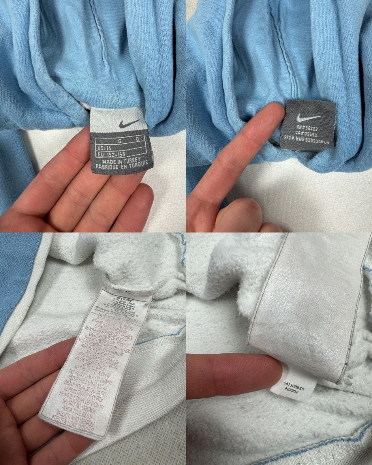 Nike × Vintage Nike Womens Spellout Fleece Lined Pullover Hoodie Large (14) Size L / US 10 / IT 46 - 2 Thumbnail