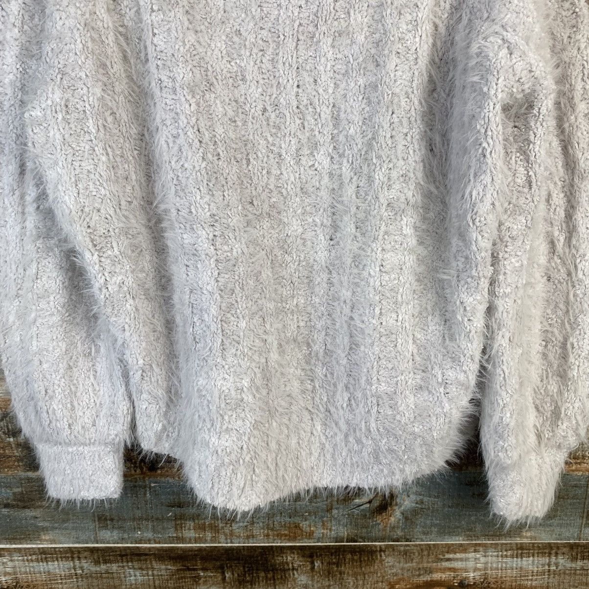 Homespun Knitwear × Japanese Brand DL Anne Basket Gray Mohair Knitwear #C1115 Size L / US 10 / IT 46 - 6 Thumbnail
