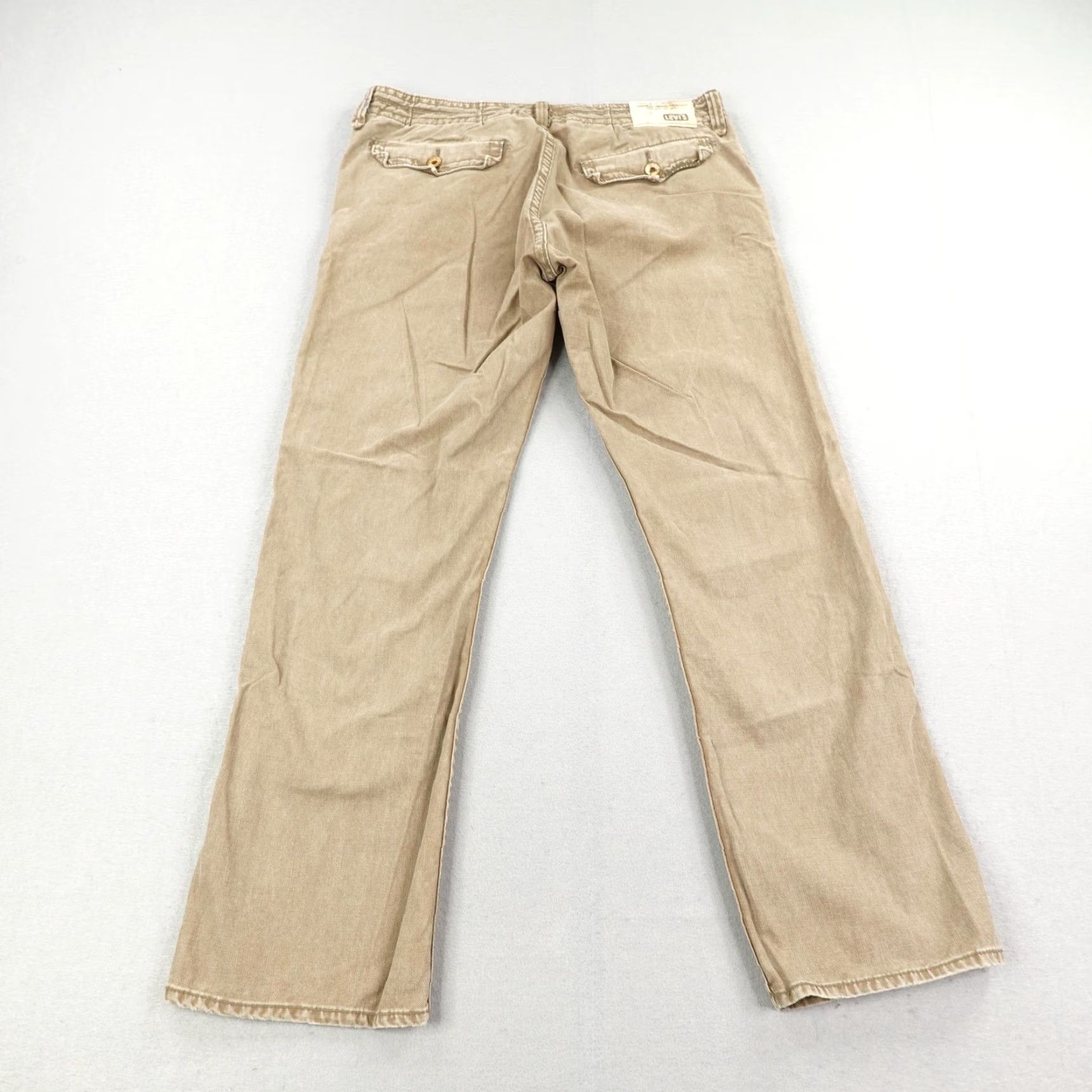 Levi's Levi's Men’s Chino Pants 36x32 Khaki Beige Relaxed Straight Canvas Cotton Workwear Casual Size US 36 / EU 52 - 4 Thumbnail