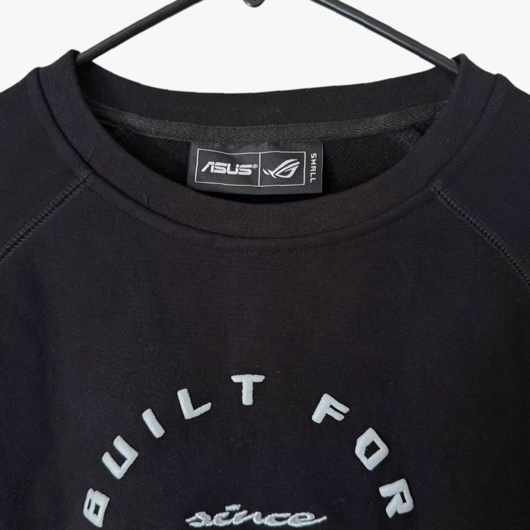 Vintage ASUS Heavyweight Embroidered Crewneck Sweatshirt Black Men's Size S Size US S / EU 44-46 / 1 - 5 Thumbnail
