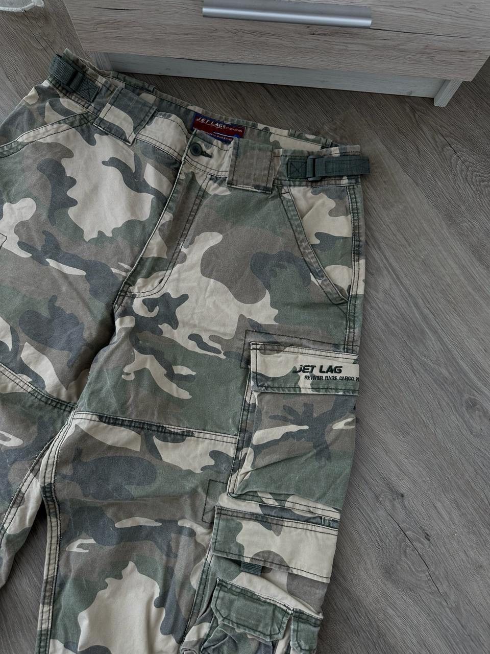 Japanese Brand × Jet Lag × Vintage Vintage Japanese Brand Camo Cargo Baggy Jet Lag Pants Size US 36 / EU 52 - 9 Thumbnail