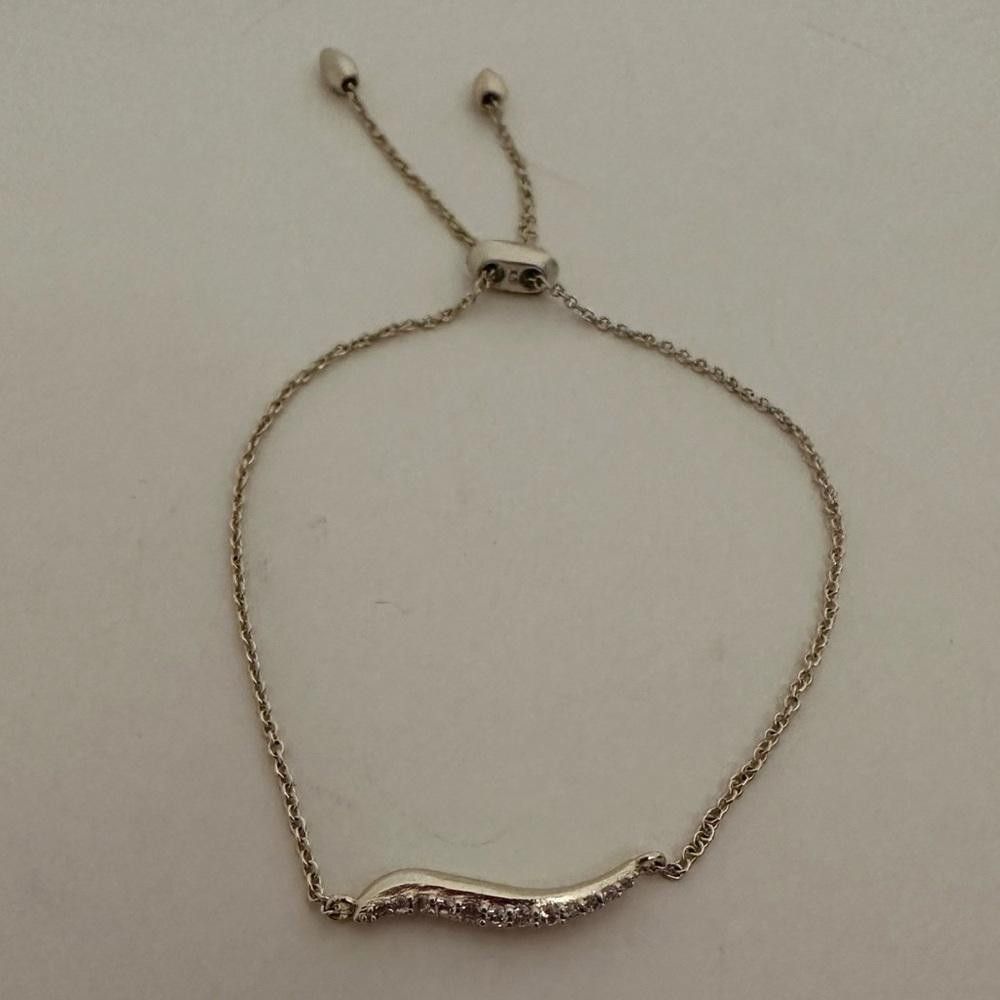 Kendra Scott Kendra Scott Jemmina Gold Chain Crystal Wave Bar Bracelet Size ONE SIZE - 4 Thumbnail