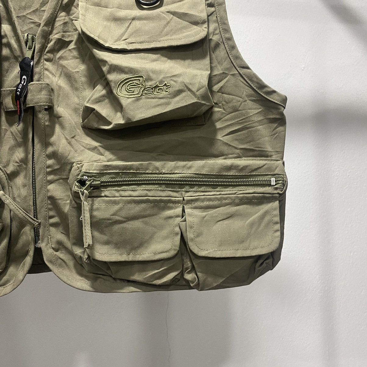 Japanese Brand Gett Utility Cargo Vest Multi Pocket Vest Army 90s Size US M / EU 48-50 / 2 - 9 Thumbnail