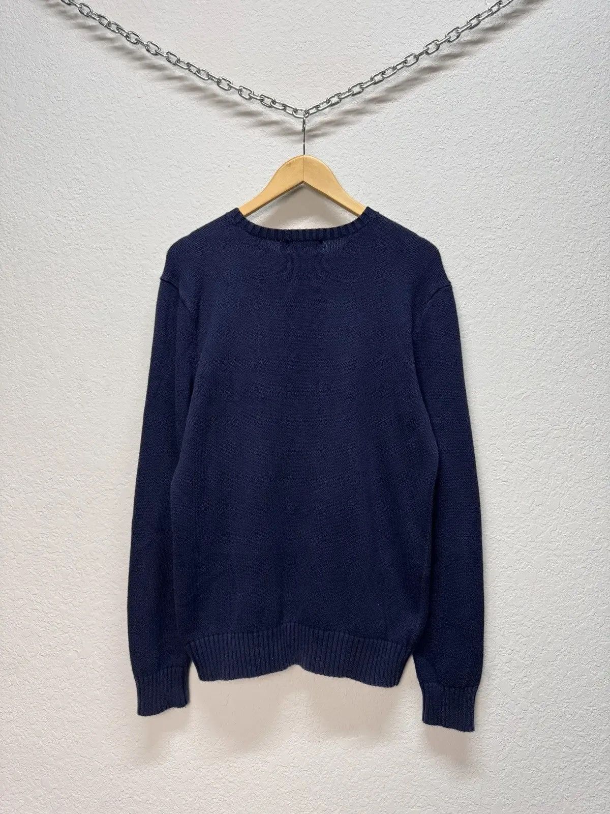 Polo Ralph Lauren × Ralph Lauren Polo Ralph Lauren Cable Knit wool blue sweater Size US M / EU 48-50 / 2 - 5 Thumbnail