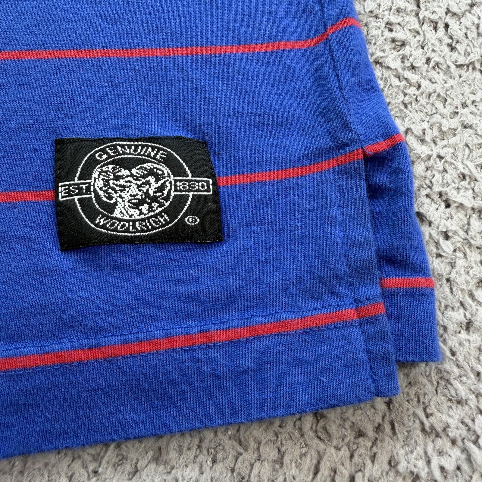 Woolrich Woolen Mills Vintage Y2K Woolrich Striped Polo Shirt Blue Boxy XXL Size US XXL / EU 58 / 5 - 5 Thumbnail