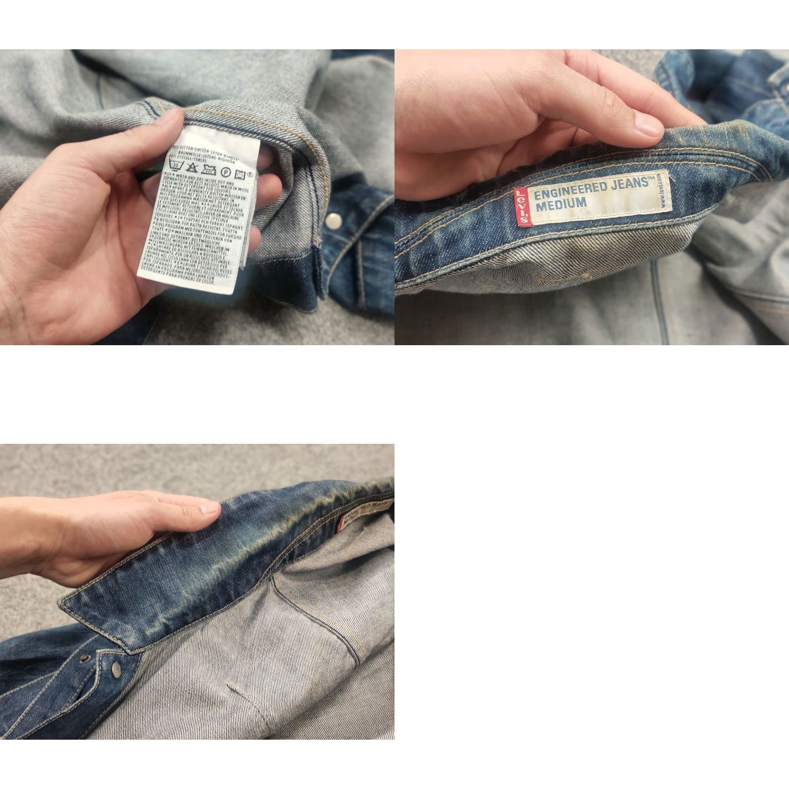 Levi's VINTAGE Levi's Trucker Jacket Levi's Engineered Denim Blue Pocket 90s Classic Pocket Denim Faded Jeans Jacket M Blue Mens Regular Jacket Size US 31 - 11 Thumbnail