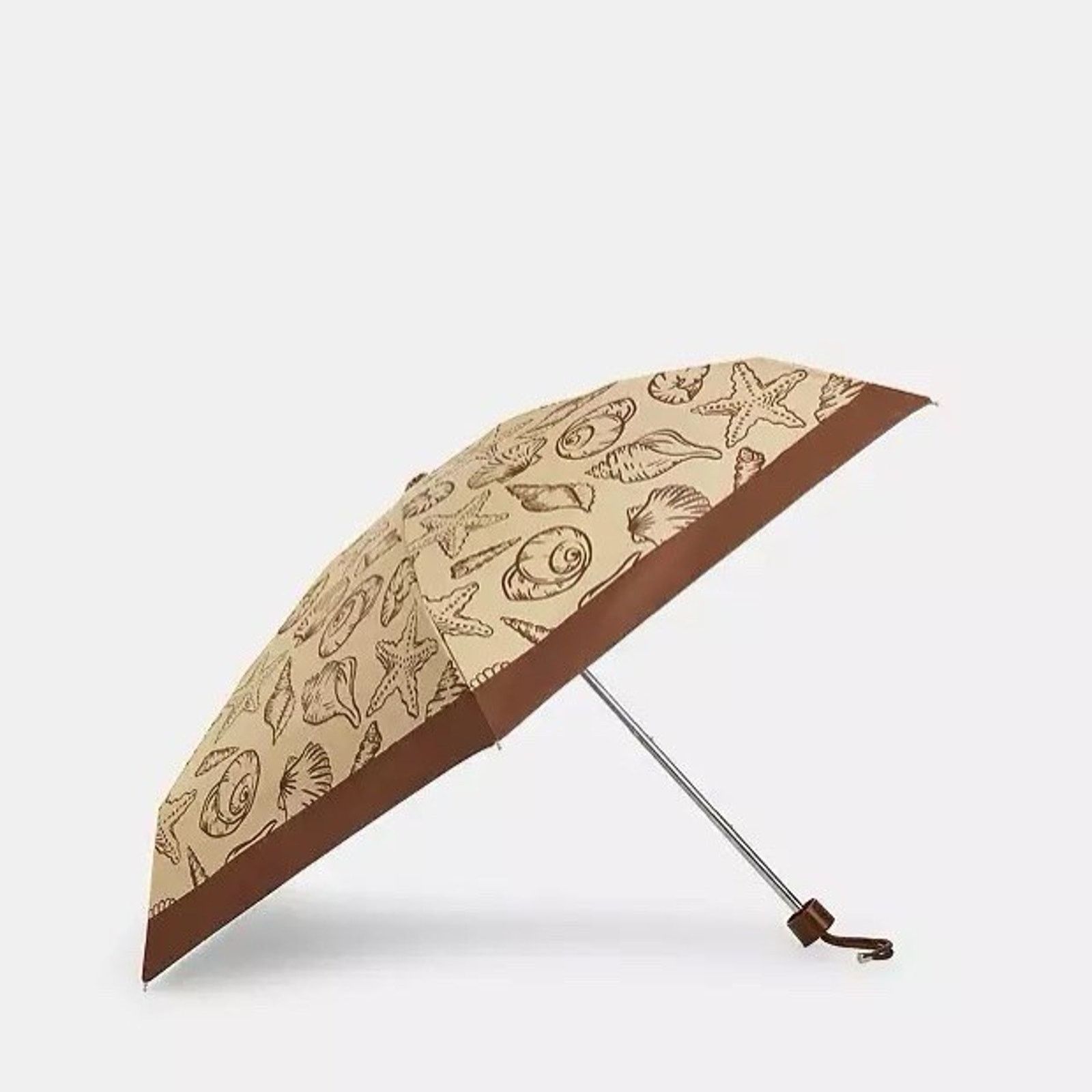 Coach NWT Coach Uv Protection Mini Umbrella With Shell Print CBM53 Size ONE SIZE - 4 Thumbnail