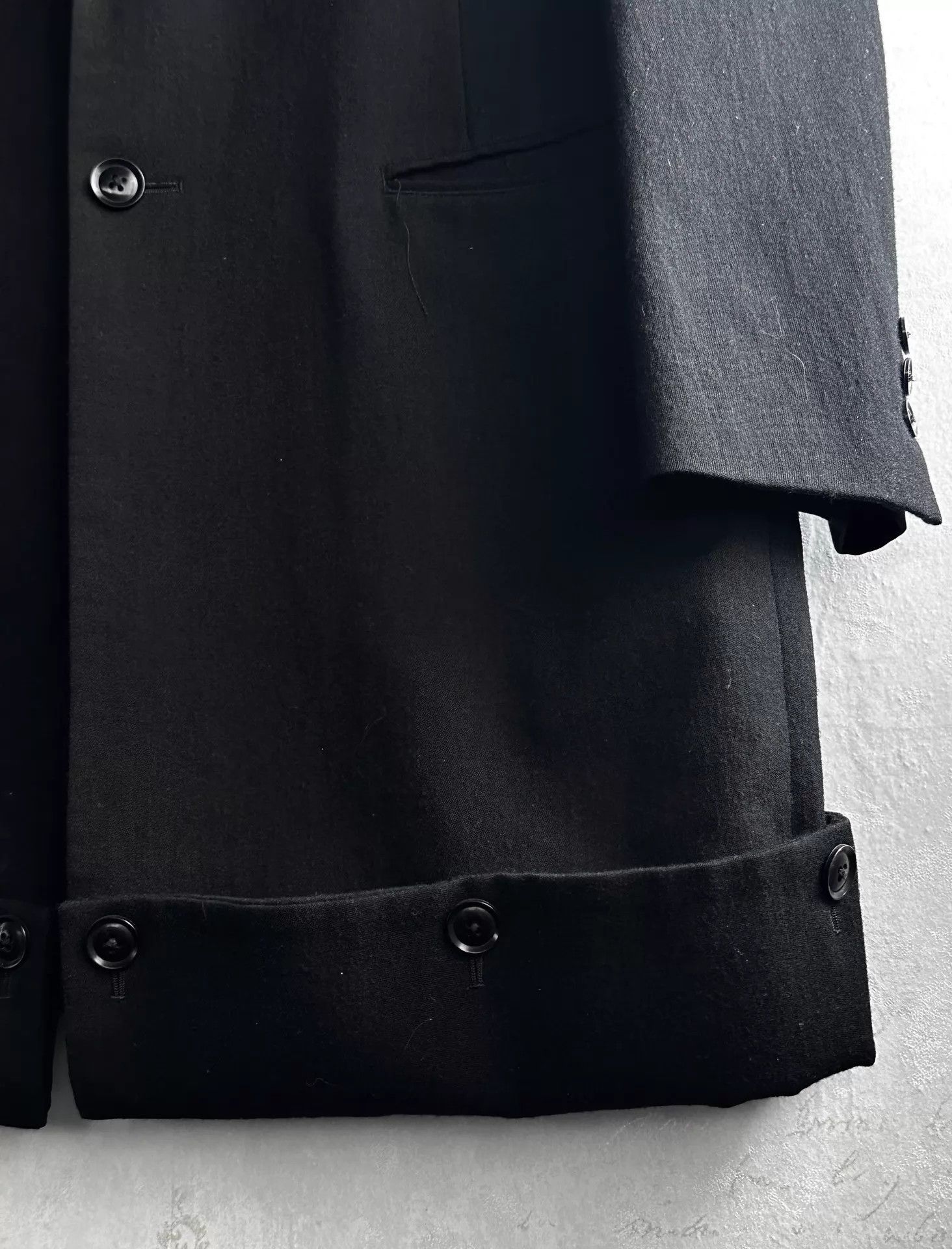Yohji Yamamoto Yohji Yamamoto Pour Homme Foldable Hem Coat Size 1 Size US S / EU 44-46 / 1 - 1 Thumbnail