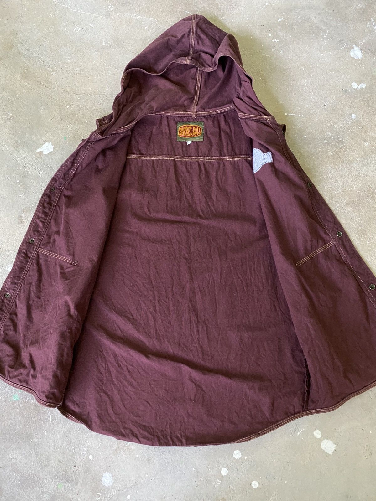 Japanese Brand Barrel Roll Hooded Snap Vest Maroon Archive Y2K Size US M / EU 48-50 / 2 - 6 Thumbnail
