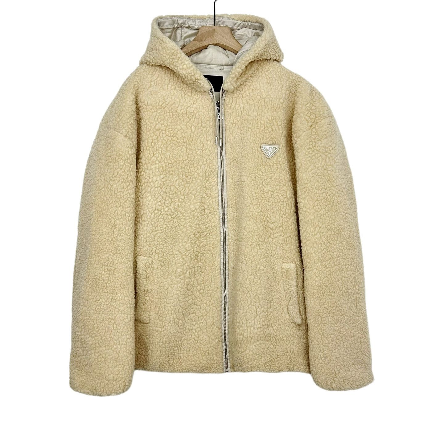 Prada Prada Logo Patch Fleece Hooded Jacket Size M Size US M / EU 48-50 / 2 - 1 Thumbnail