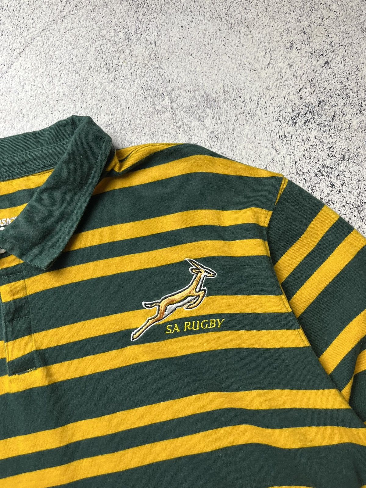 Asics South Africa Rugby Asics Jersey Cotton Long Sleeve Shirt Size US XXL / EU 58 / 5 - 7 Thumbnail