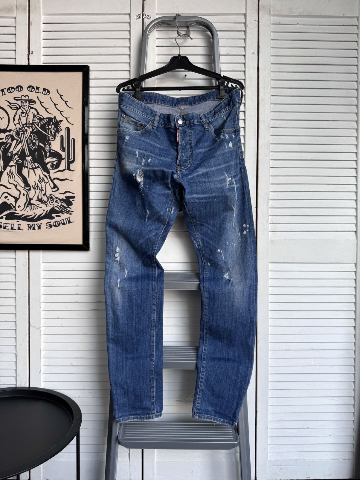 Dsquared2 Dsquared2 Cool Guy Jeans Painted Distressed Denim Size US 34 / EU 50 - 1 Thumbnail