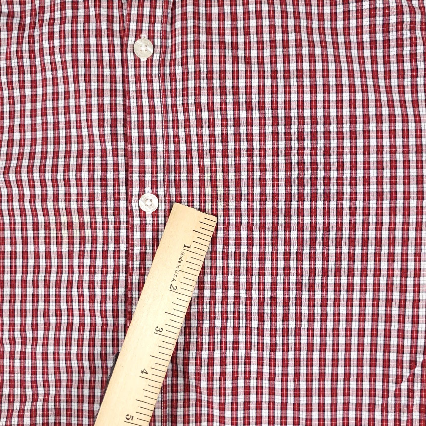 Vintage Penguin Dress Shirt Mens Size 15 Red Plaid Long Sleeve Button Up Casual Business Formal Gift Boyfriend Workwear 15 Mens Red Plaid Dress Shirt Size 40R - 4 Thumbnail